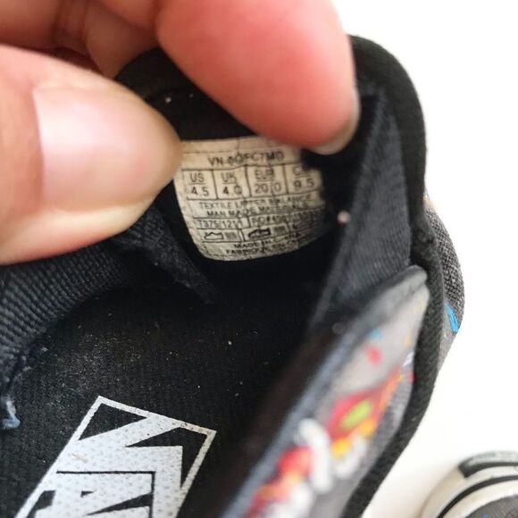 Vans monster truck print slip on shoes GUC - visible wear  size 4-5 toddler - Picture 8 of 10